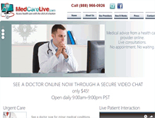 Tablet Screenshot of medcarelive.com